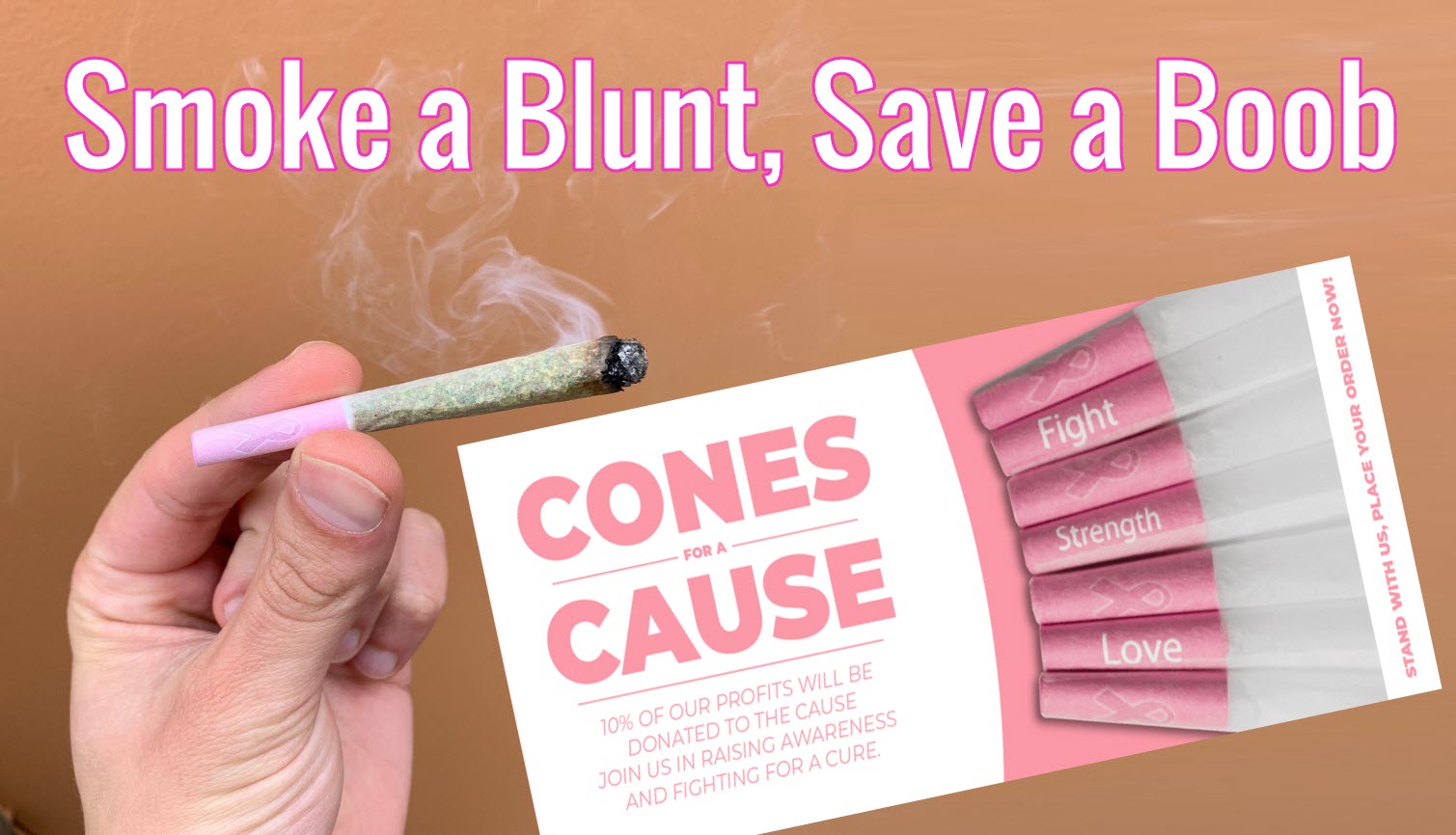 Breast Cancer Charity Pre-Rolled Cones - Pink Ribbon