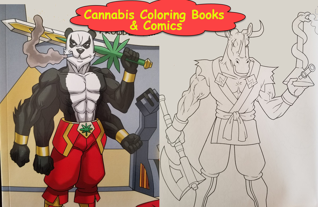 Download Cannabis Coloring Books & Comics with Ganja Superheroes