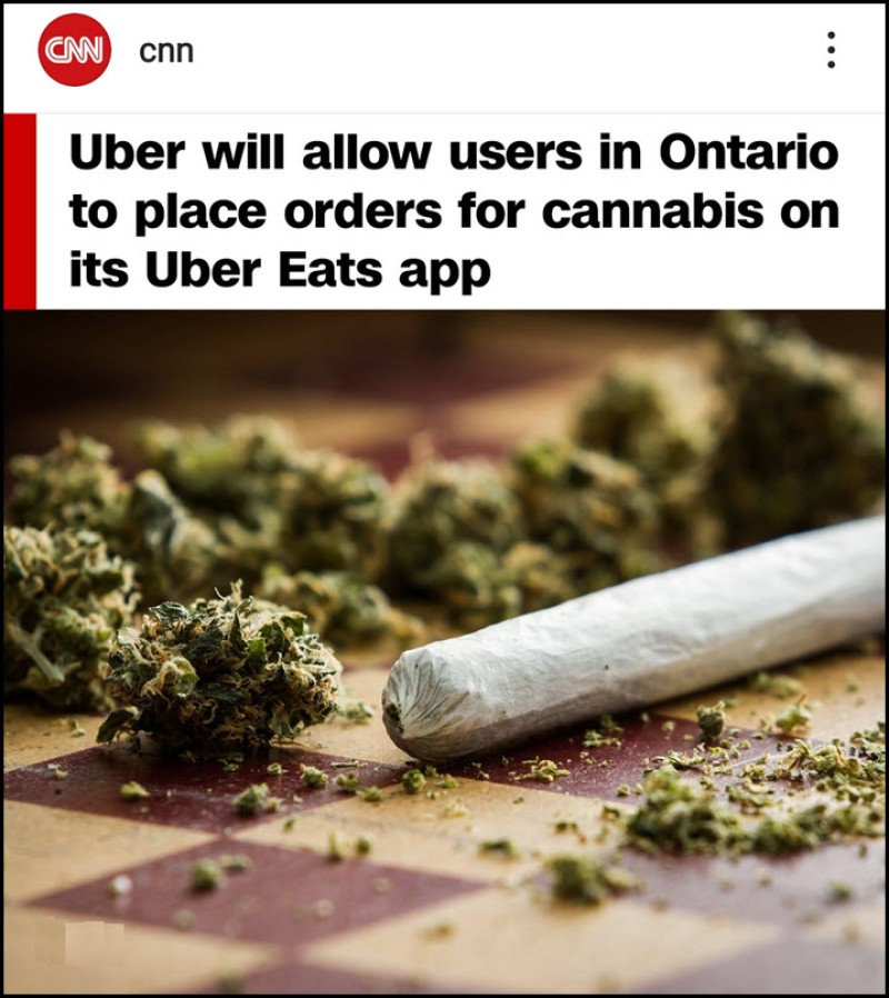 Uber Eats takes weed orders in Canada