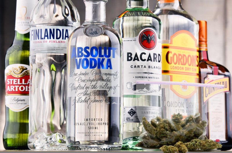 cannabis sold at liquor stores