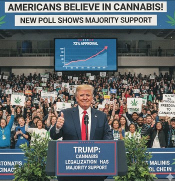 Trump Gets Americans Believing in Cannabis? - New Poll Shows Cannabis Legalization Has Majority Support