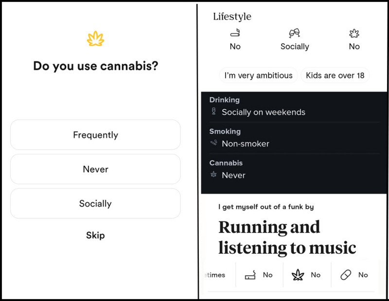 cannabis on dating apps