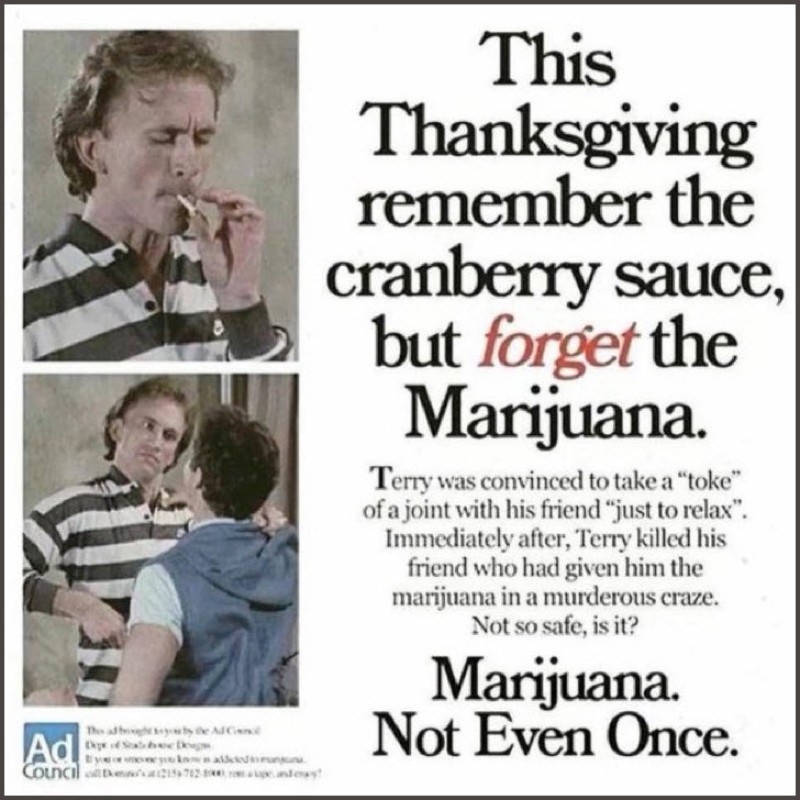 Thanksgiving marijuana psa