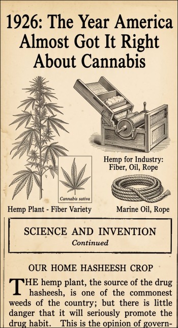 1926: The Year America Almost Got It Right About Cannabis