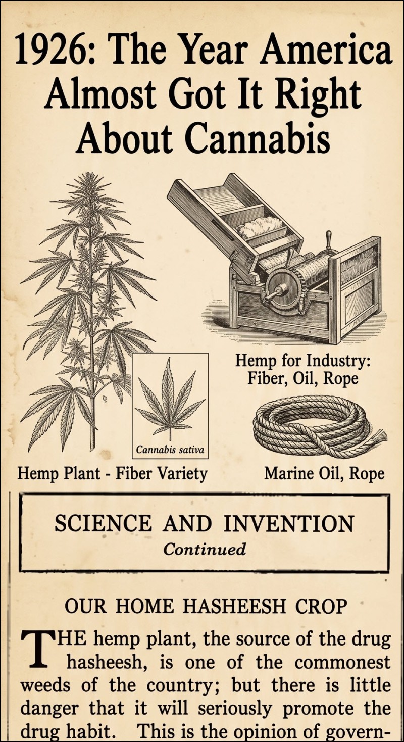 1926 hemp and legal cannabis