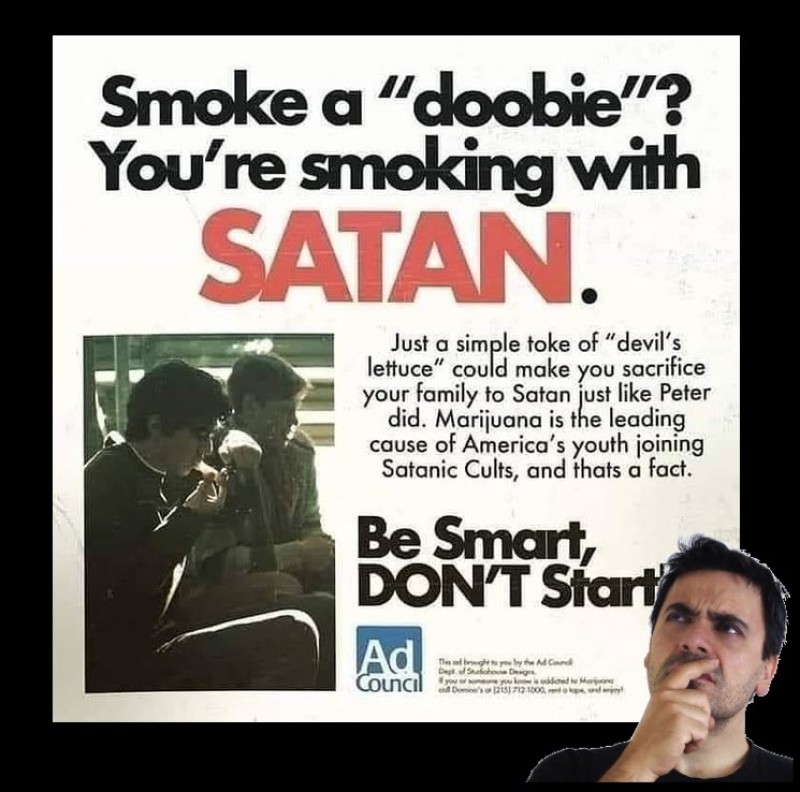 smoking marijuana with Satan