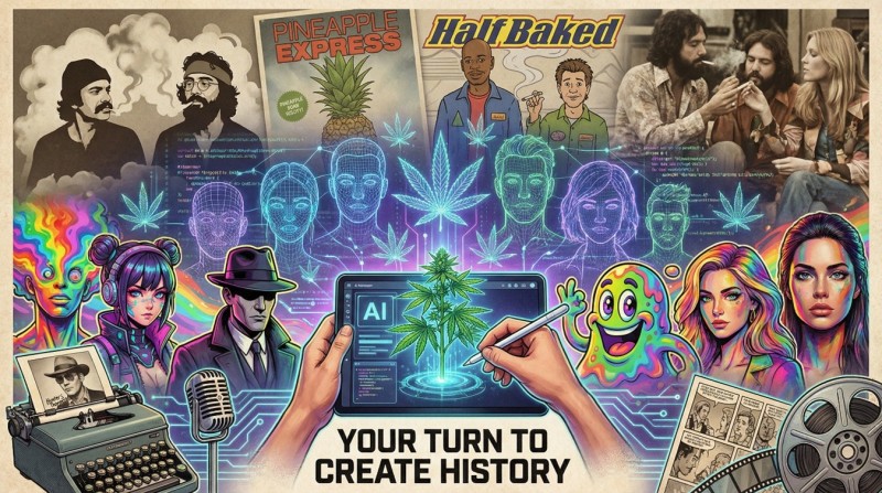cannabis icons in AI