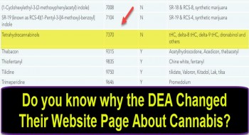 Do You Know Why The DEA changed Their Website Information About Cannabis?