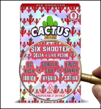 An Indica, Sativa, and Hybrid Cannabis Strain All Pre-Loaded in One Vape Pen? - Cactus Six Shooter Review