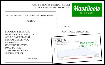 SEC Sues Massroots' Lead Investors for Stock Price Manipulation that Lead to $3.2 Million in Profit