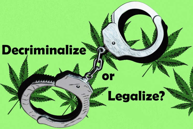 What is the difference between legalize and decriminalize