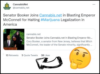Marijuana Is Still Illegal - Whose Fault Is It, Senator Booker or Emperor McConnell?