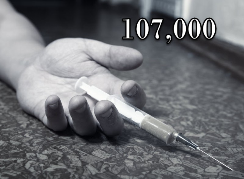 107,000 overdose deaths