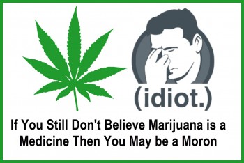 If You Still Don't Believe Marijuana is a Medicine Then You May be a Moron