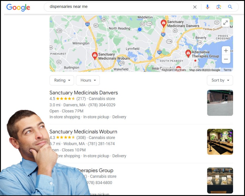 Google maps dispensaries vs Weedmaps and Leafly