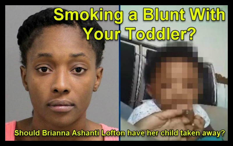 smoking a blunt with a toddler