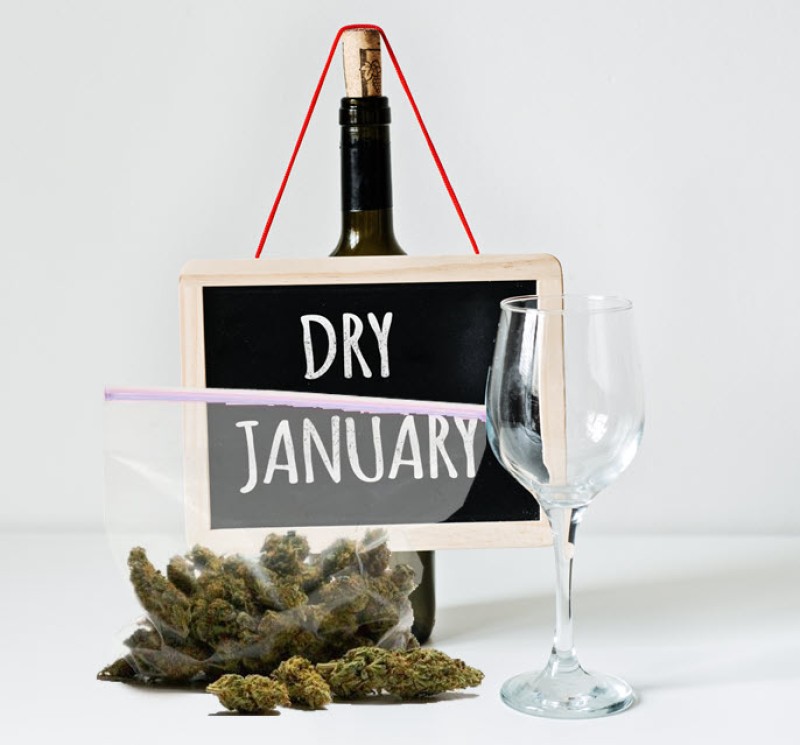 dry January for weed and booze
