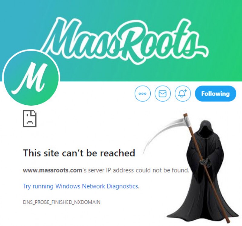 Massroots shuts down