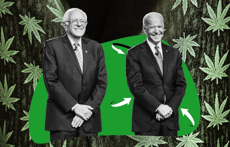 Bernie and Biden talk marijuana legalization