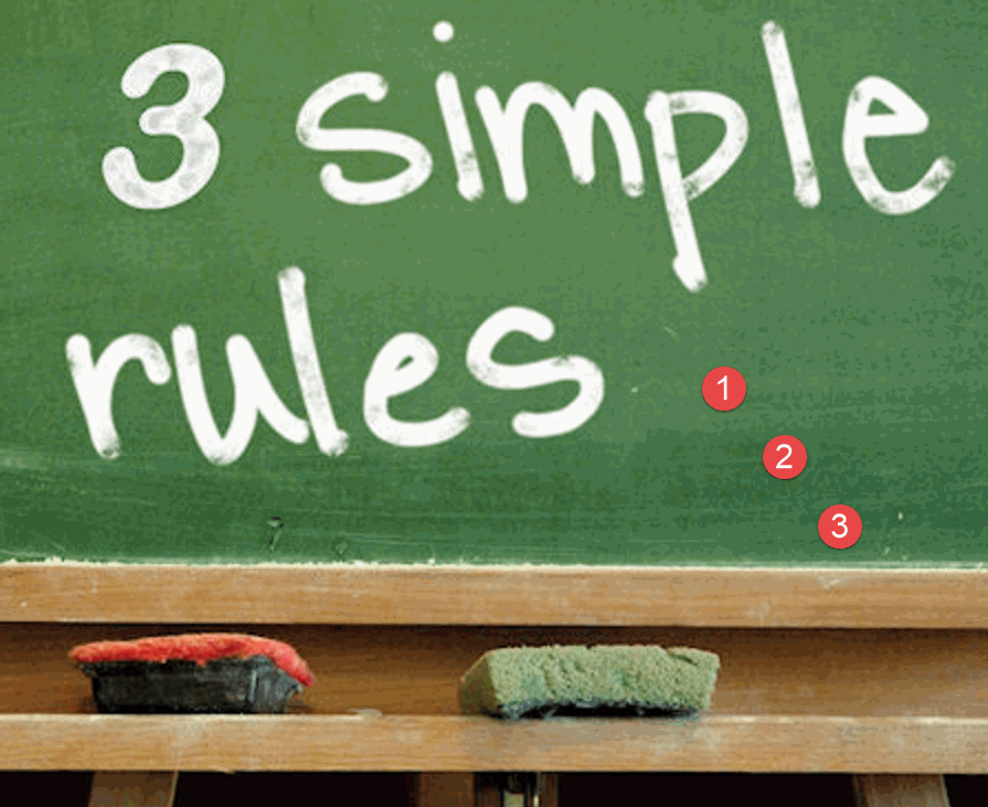 The rule of three. Simplicity rules.