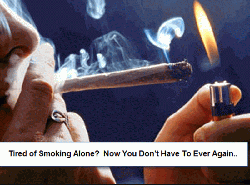 smoking alone