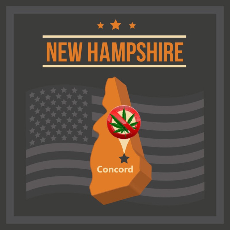 New Hampshire no recreational cannabis