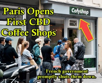 Paris Opens First CBD Coffee Shops, French Government Shuts Them Down