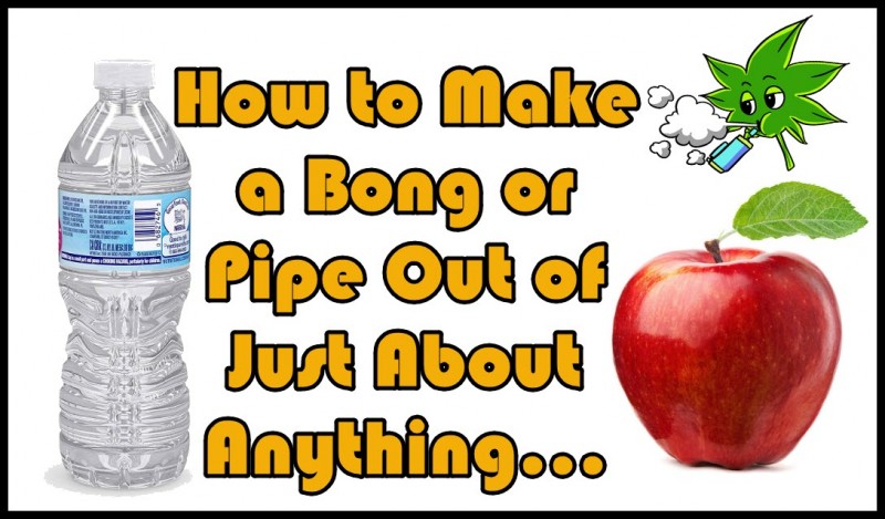 bong or pipe from fruit or bottle
