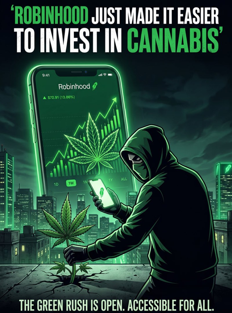 Robinhood invests on weed