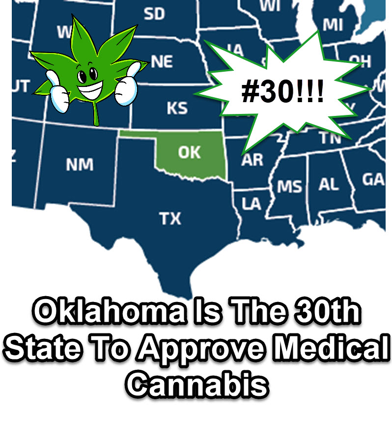 Oklahoma Is The 30th State To Approve Medical Cannabis