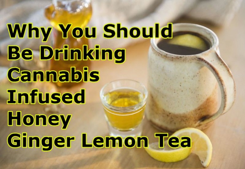 honey lemon ginger cannabis tea