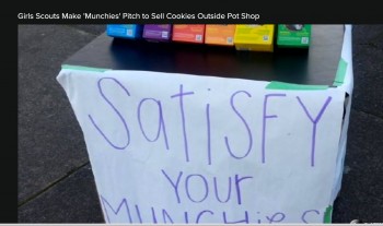 Girl Scouts Set Up Camp Outside MMJ Dispensary In Portland, Oregon 