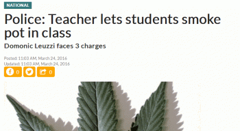 Teacher Lets Kids Smoke Pot In Class...And No Fights Broke Out