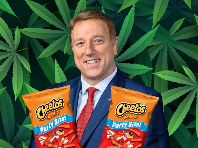 Pat Fallon medical marijuana Cheetos