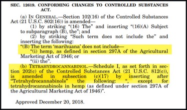 FARM BILL ACT OF HEMP