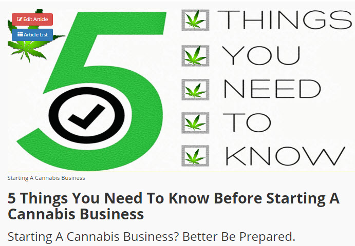 MARIJUANA BUSINESS TIPS