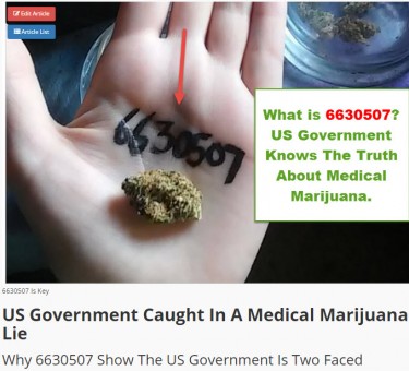 US GOVERMENT PATENT ON WEED