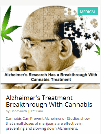 ALZHEIMERS CANNABIS MEDICINE