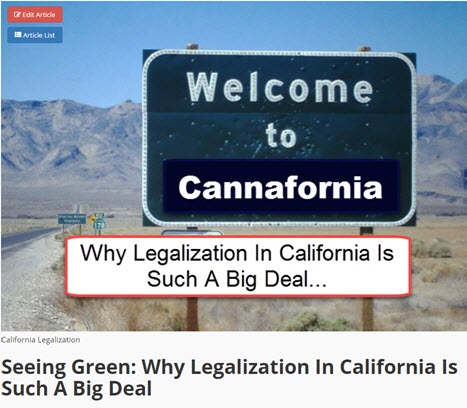 CALIFORNIA LEGALIZATION PLANS