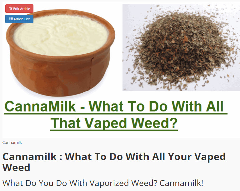 CANNAMILK VAPED WEED