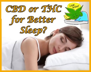 THC OR CBD IS BEST FOR SLEEP