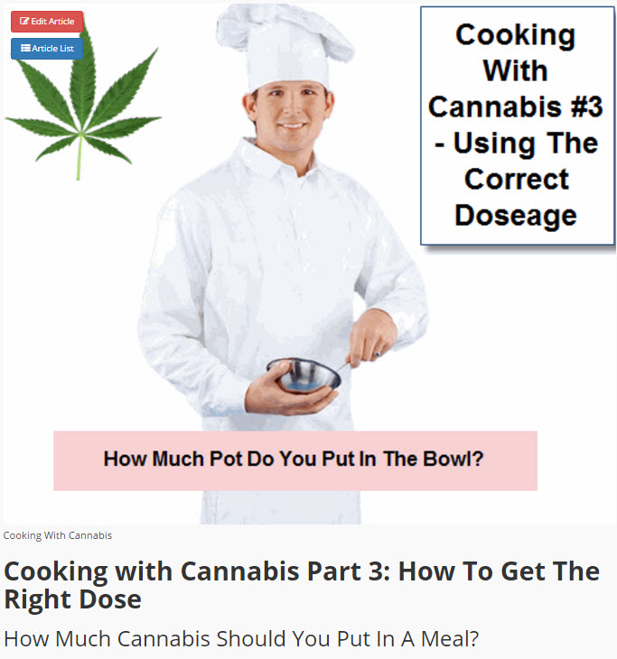 COOKING WITH CANNABIS DOSAGES