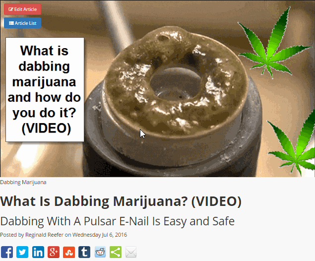 dabbing marijuana video