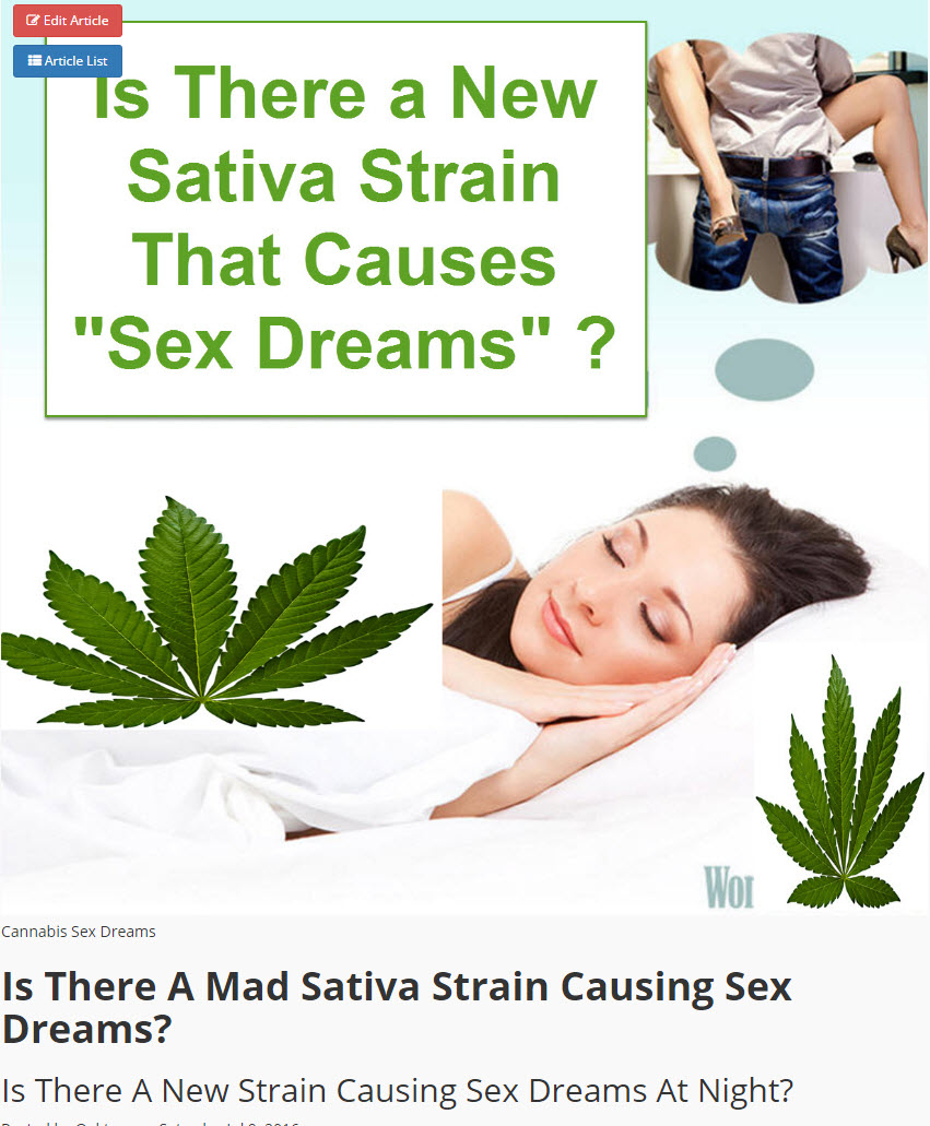 SATIVA FOR SEX DREAMS