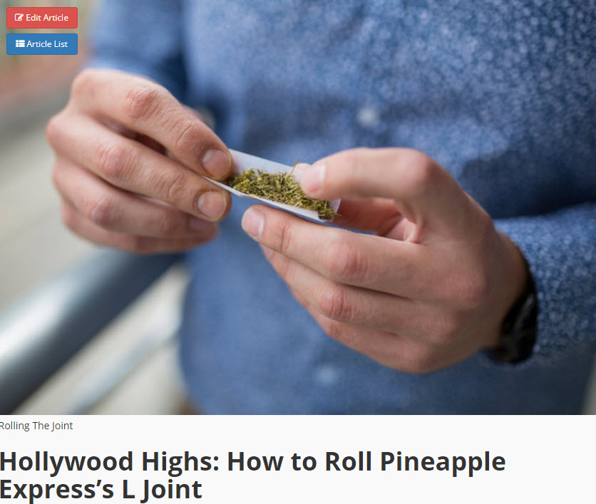 how to roll an L joint from Pineapple Express