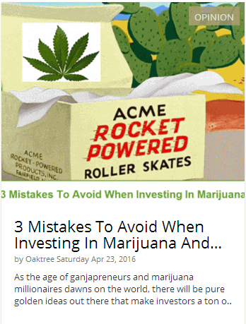 INVESTMENT MISTAKES IN CANNABIS