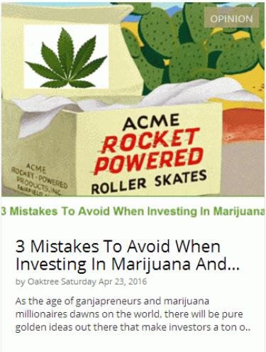 CANNABIS INVESTING MISTAKES