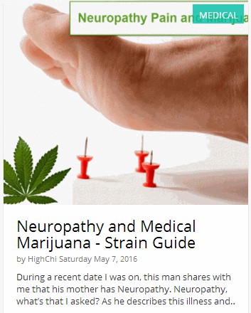 NEUROPATHY PAIN AND MARIJUANA