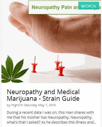 NEUROPATHY PAIN AND CANNABIS MARIJUANA