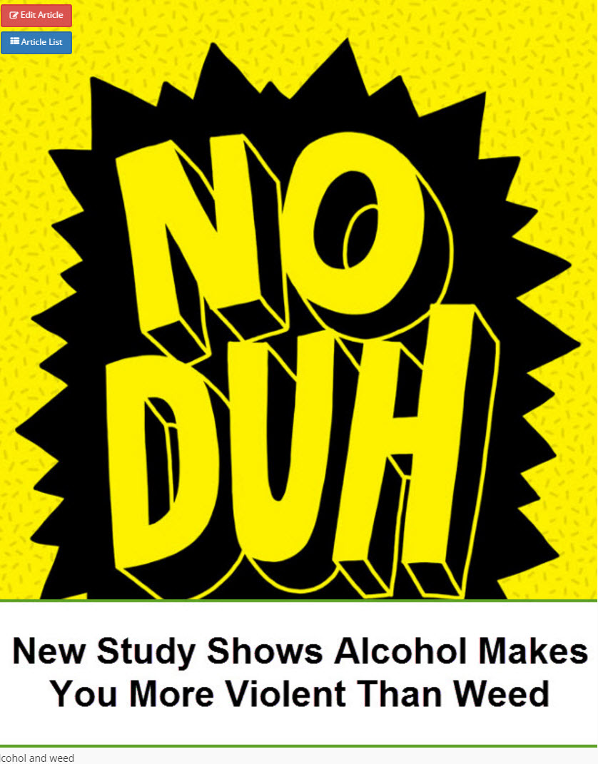 CANNABIS STUDY ON ALCOHOL